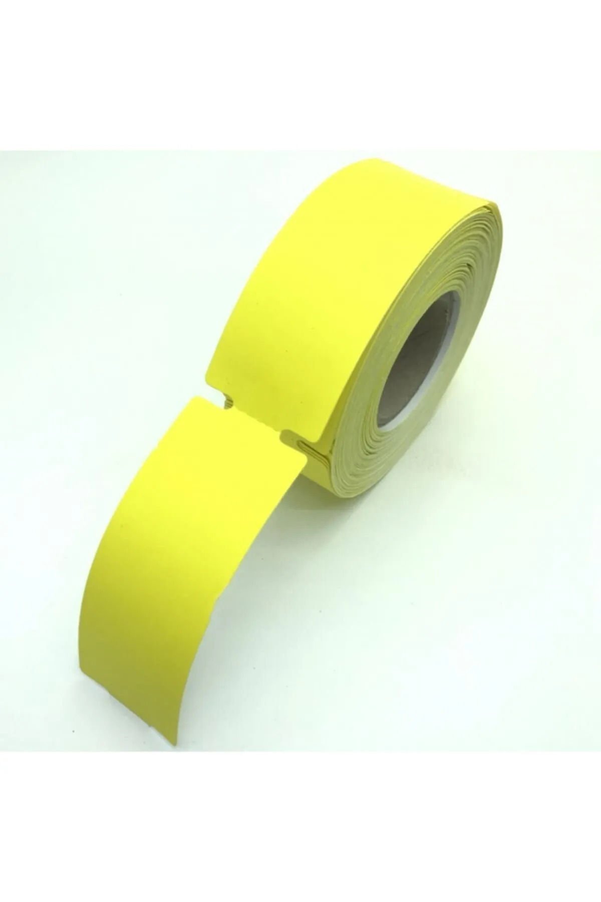 38mm x 100mm Termal Sarı Renk Yandan Çentikli 350 Sarımlı 1 Rulo Raf Etiketi