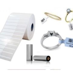 72 mm x 10 mm PP Opak 1250 Sarımlı Standart Kuyumcu Etiketi