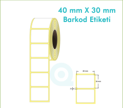 40 mm x 30 mm Eko Termal 1000 Sarımlı Etiket